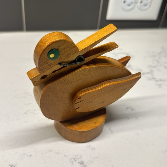Vintage Wooden Duck Memo/Recipe Card Holder - Picture 3 of 7
